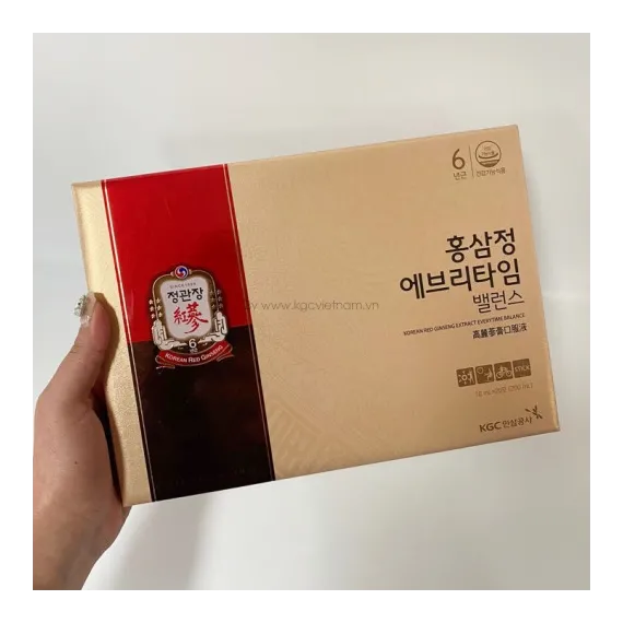 Nước hồng sâm KGC Jung Kwan Jang Everytime Balance 10ml x 20 gói | kgcvietnam.vn