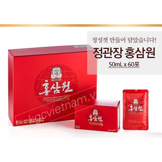Nước Hồng Sâm KGC Hàn Quốc 6 Năm Tuổi Cao Cấp 50ml x 60 Gói Nước Hồng Sâm KGC Hàn Quốc 6 Năm Tuổi Cao Cấp 50ml x 60 Gói