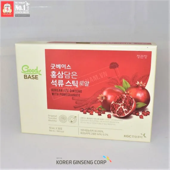 Nước hồng sâm lựu đỏ Good Base KGC Jung Kwan Jang 10ml x 30 gói | kgcvietnam.vn