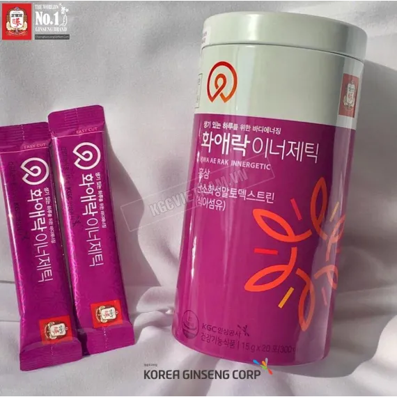 Thạch hồng sâm dành cho phụ nữ KGC Cheong Kwan Jang Hwa Ae Rak Innergetic 15g x 20 gói Thạch hồng sâm dành cho phụ nữ KGC Cheong Kwan Jang Hwa Ae Rak Innergetic 15g x 20 gói