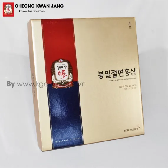 Hồng sâm lát tẩm mật ong KGC Jung Kwan Jang 20g x 12 gói | kgcvietnam.vn
