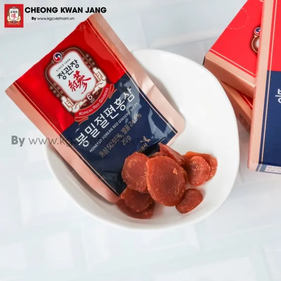 Hồng sâm lát tẩm mật ong Jung Kwan Jang 20g x 6 gói | kgcvietnam
