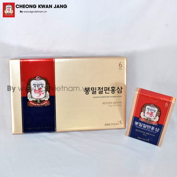 Hồng sâm lát tẩm mật ong Jung Kwan Jang 20g x 6 gói | kgcvietnam