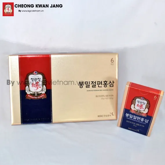 Hồng sâm lát tẩm mật ong Jung Kwan Jang 20g x 6 gói | kgcvietnam