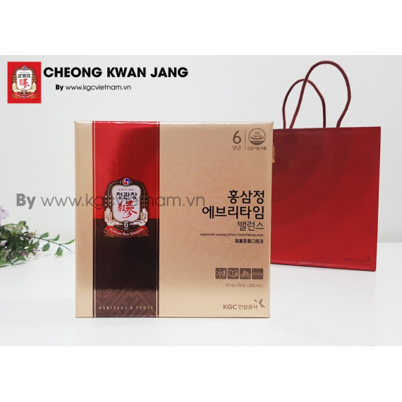 Nước hồng sâm KGC Jung Kwan Jang Everytime Balance 10ml x 30 gói | kgcvietnam.vn
