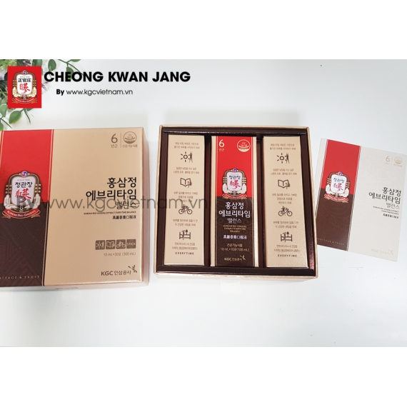 Nước hồng sâm KGC Jung Kwan Jang Everytime Balance 10ml x 30 gói | kgcvietnam.vn