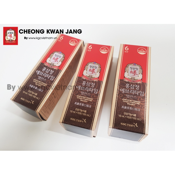 Nước hồng sâm KGC Jung Kwan Jang Everytime Balance 10ml x 30 gói | kgcvietnam.vn