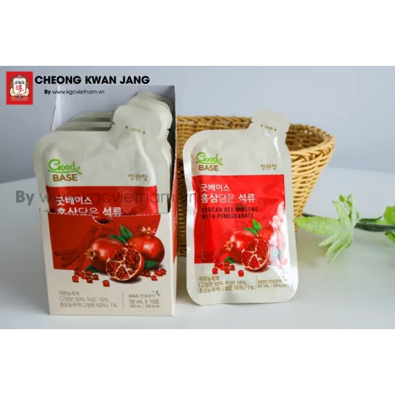 Nước hồng sâm lựu đỏ Good Base KGC Jung Kwan Jang 50ml x 30 gói | kgcvietnam.vn