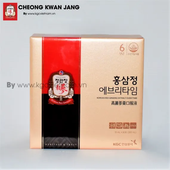 Nước hồng sâm KGC Jung Kwan Jang EveryTime 10ml x 30 gói | kgcvietnam.vn