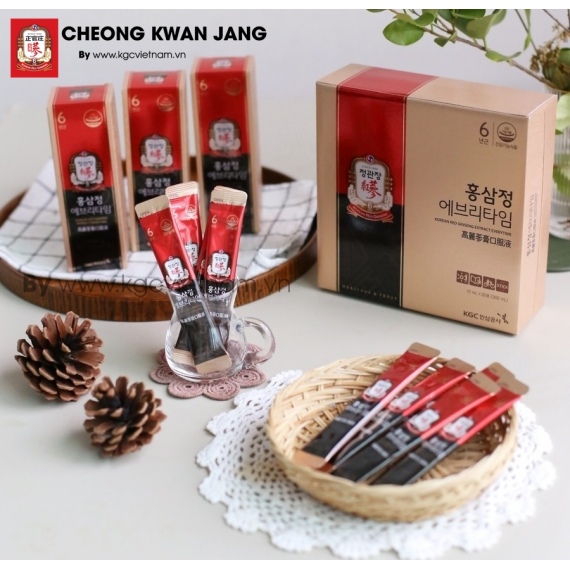 Nước hồng sâm KGC Jung Kwan Jang Everytime 10ml x 30 gói | kgcvietnam.vn