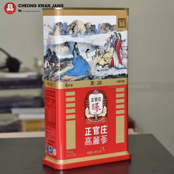 Thiên sâm củ khô KGC Jung Kwan Jang HEAVEN ROOTS 150g số 20 (hộp 7 củ)