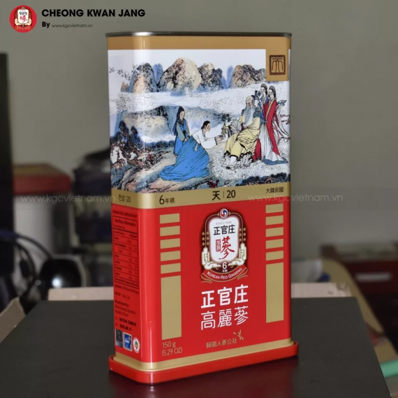 Thiên sâm củ khô KGC Jung Kwan Jang HEAVEN ROOTS 150g số 20 (hộp 7 củ)