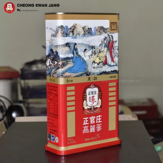 Thiên sâm củ khô KGC Jung Kwan Jang HEAVEN ROOTS 150g số 20 (hộp 7 củ)