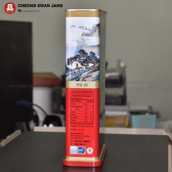 Thiên sâm củ khô KGC Jung Kwan Jang HEAVEN ROOTS 150g số 20 (hộp 7 củ)