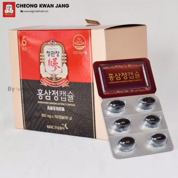 Viên hồng sâm KGC Jung Kwan Jang Extract Capsule 600mg x 300 viên | kgcvietnam.vn