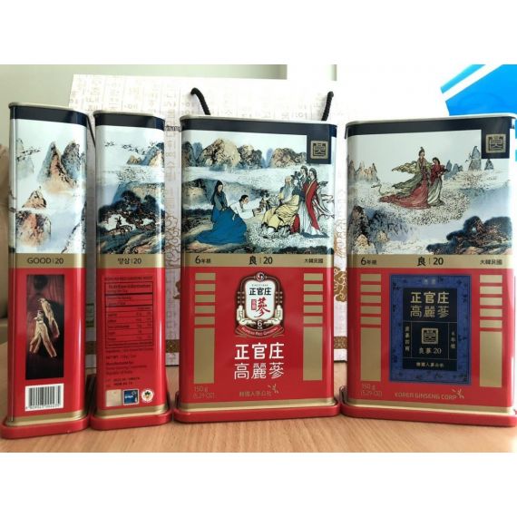 Hồng sâm củ khô KGC Jung Kwan Jang 150g số 20( Hộp 7 củ)