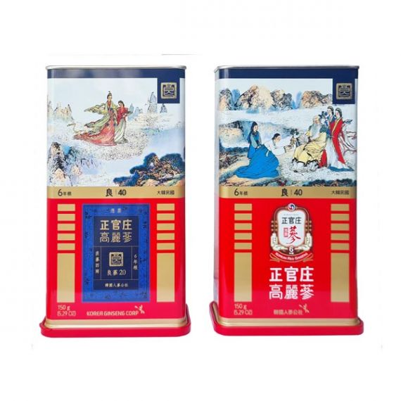 Hồng sâm củ khô KGC Jung Kwan Jang 150g số 40 (hộp 12 củ)
