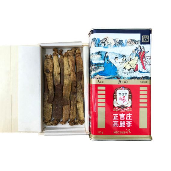 Hồng sâm củ khô KGC Jung Kwan Jang 150g số 40 (hộp 12 củ)