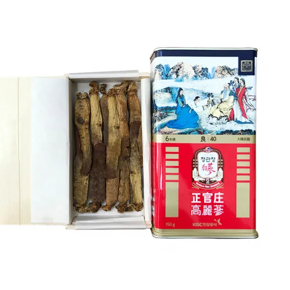 Hồng sâm củ khô KGC Jung Kwan Jang 150g số 40 (hộp 12 củ) | kgcvietnam.vn