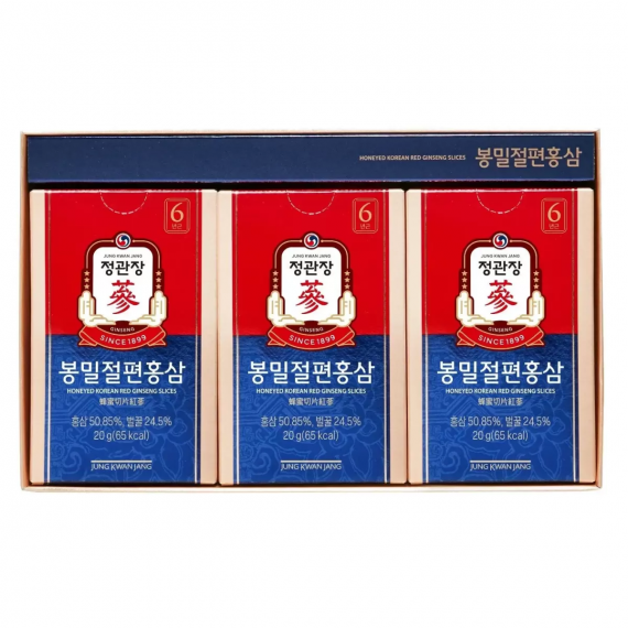 Hồng sâm lát tẩm mật ong Jung Kwan Jang 20g x 6 gói | kgcvietnam