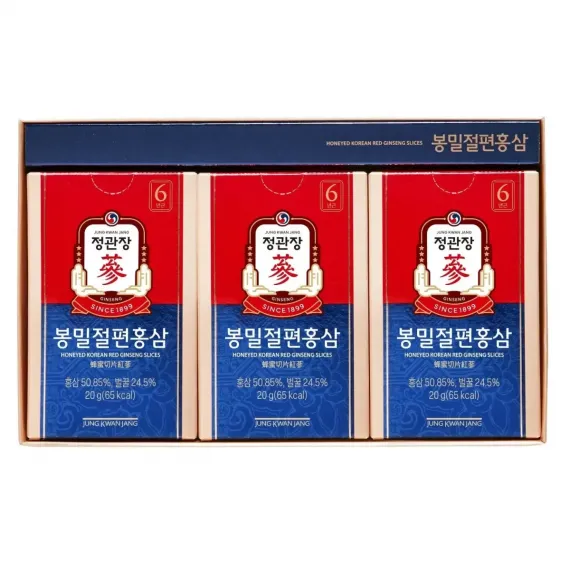 Hồng sâm lát tẩm mật ong Jung Kwan Jang 20g x 6 gói | kgcvietnam