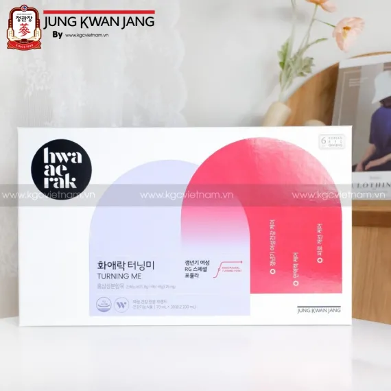 Nước hồng sâm phụ nữ KGC Jung Kwan Jang Hwa Ae Rak Turning Me 70ml x 30 gói | kgcvietnam.vn