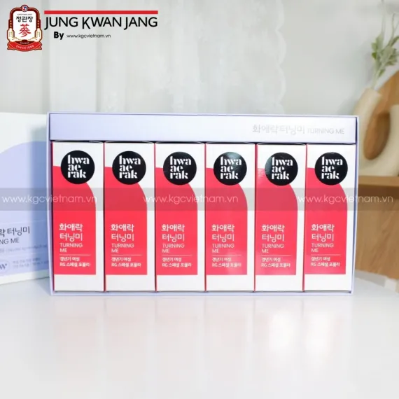 Nước hồng sâm phụ nữ KGC Jung Kwan Jang Hwa Ae Rak Turning Me 70ml x 30 gói | kgcvietnam.vn