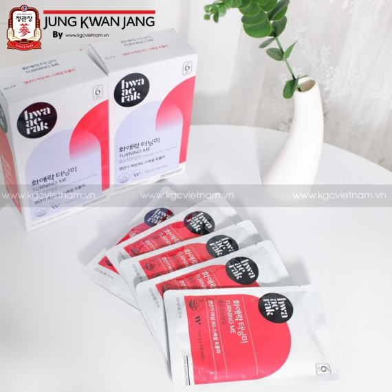 Nước hồng sâm phụ nữ KGC Jung Kwan Jang Hwa Ae Rak Turning Me 70ml x 30 gói | kgcvietnam.vn