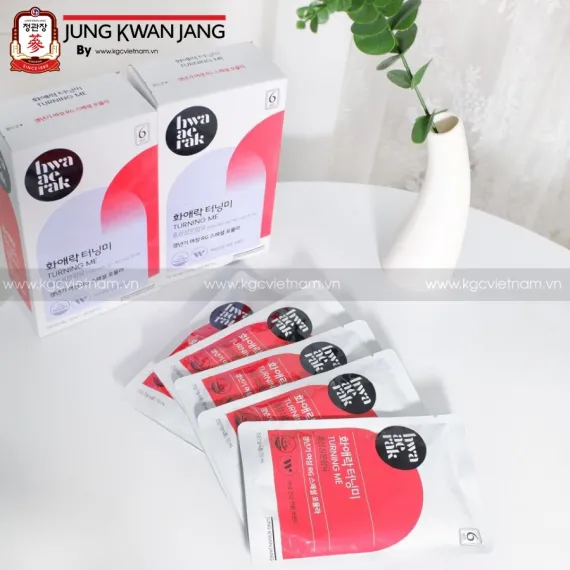 Nước hồng sâm phụ nữ KGC Jung Kwan Jang Hwa Ae Rak Turning Me 70ml x 30 gói | kgcvietnam.vn