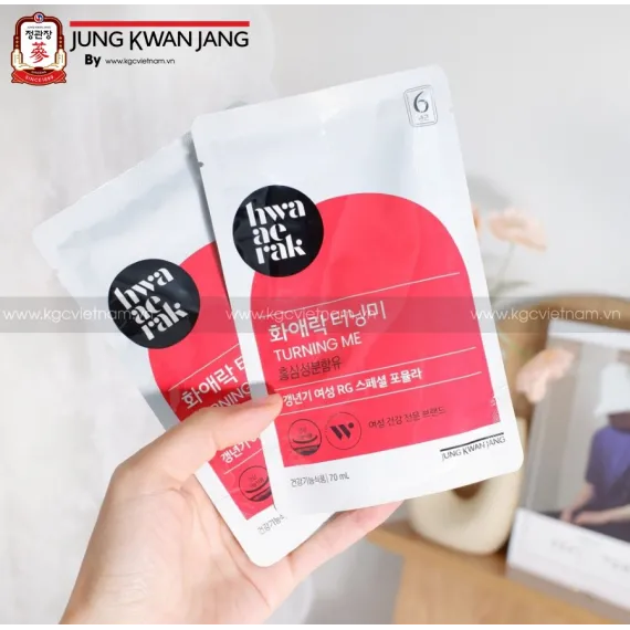Nước hồng sâm phụ nữ KGC Jung Kwan Jang Hwa Ae Rak Turning Me 70ml x 30 gói | kgcvietnam.vn