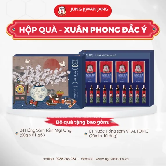 Hộp quà tặng hồng sâm cao cấp KGC Xuân Phong Đắc Ý | kgcvietnam.vn