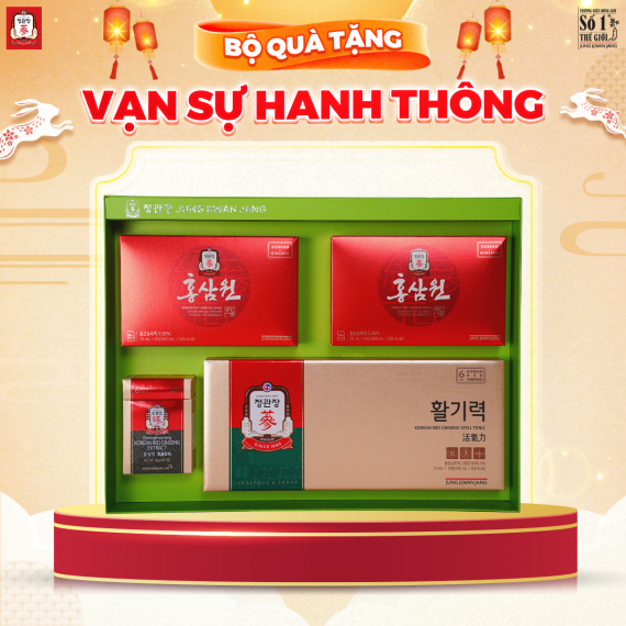 Hộp Quà Tặng Hồng Sâm Cao Cấp KGC Jung Kwan Jang Vạn Sự Hanh Thông | kgcvietnam.vn