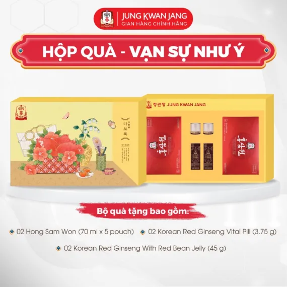Hộp Quà Tặng Hồng Sâm Cao Cấp KGC Jung Kwan Jang Vạn Sự Như Ý | kgcvietnam.vn