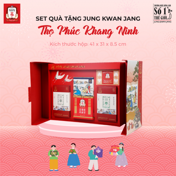 Hộp Quà Tặng Hồng Sâm VIP KGC Jung Kwan Jang Thọ Phúc Khang Minh | kgcvietnam.vn