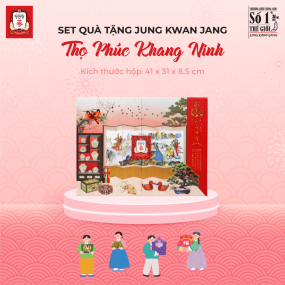 Hộp Quà Tặng Hồng Sâm VIP KGC Jung Kwan Jang Thọ Phúc Khang Minh | kgcvietnam.vn