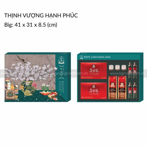 Hộp quà tặng hồng sâm cao cấp KGC Thịnh Vượng Hạnh Phúc | kgcvietnam.vn