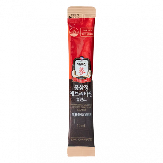 Nước hồng sâm KGC Jung Kwan Jang Everytime Balance 10ml x 20 gói | kgcvietnam.vn