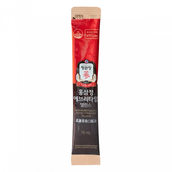 Nước hồng sâm KGC Jung Kwan Jang Everytime Balance 10ml x 20 gói | kgcvietnam.vn