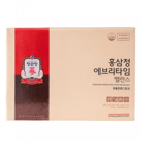 Nước hồng sâm KGC Jung Kwan Jang Everytime Balance 10ml x 20 gói | kgcvietnam.vn