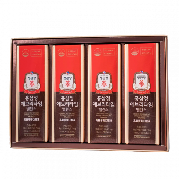 Nước hồng sâm KGC Jung Kwan Jang Everytime Balance 10ml x 20 gói | kgcvietnam.vn