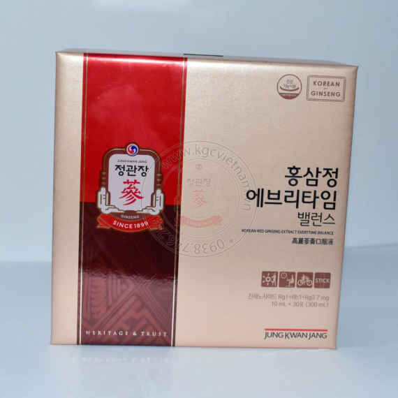 Nước hồng sâm KGC Jung Kwan Jang Everytime Balance 10ml x 30 gói | kgcvietnam.vn