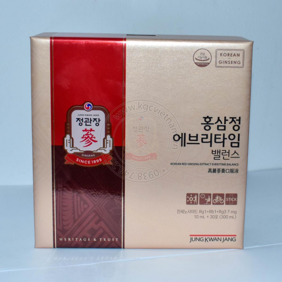 Nước hồng sâm KGC Jung Kwan Jang Everytime Balance 10ml x 30 gói | kgcvietnam.vnNước hồng sâm KGC Jung Kwan Jang Everytime Balance 10ml x 30 gói | kgcvietnam.vn