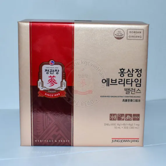 Nước hồng sâm KGC Jung Kwan Jang Everytime Balance 10ml x 30 gói | kgcvietnam.vnNước hồng sâm KGC Jung Kwan Jang Everytime Balance 10ml x 30 gói | kgcvietnam.vn