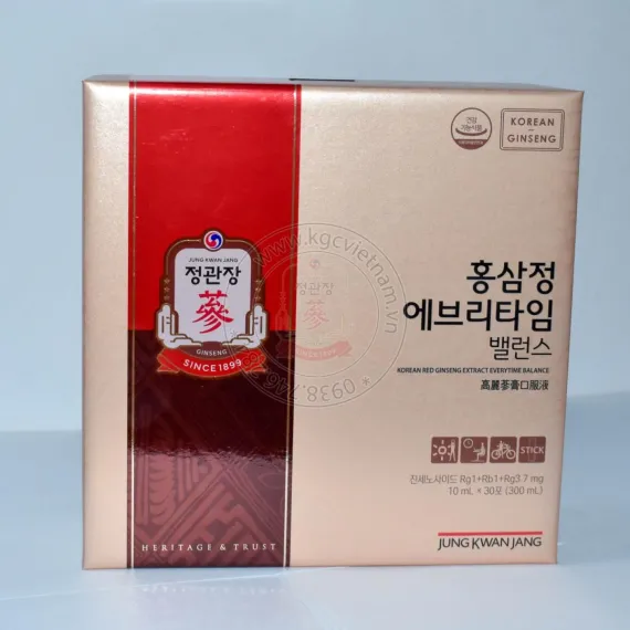 Nước hồng sâm KGC Jung Kwan Jang Everytime Balance 10ml x 30 gói | kgcvietnam.vn