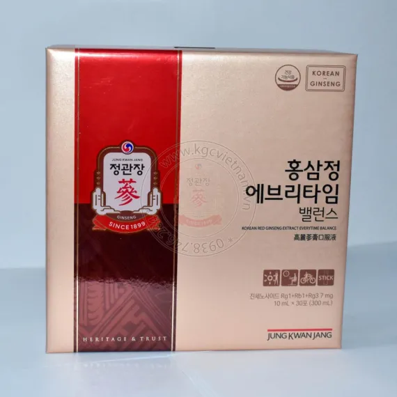 Nước hồng sâm KGC Jung Kwan Jang Everytime Balance 10ml x 30 gói | kgcvietnam.vn