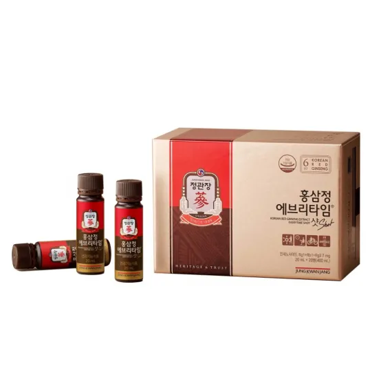 Nước Hồng Sâm KGC Jung Kwan Jang Everytime Shot 20ml x 20 Chai | kgcvietnam.vn