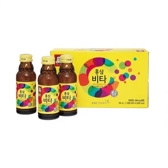 Nước uống tăng lực hồng sâm KGC Jung Kwan Jang Vita 100ml x 10 chai | kgcvietnam.vn