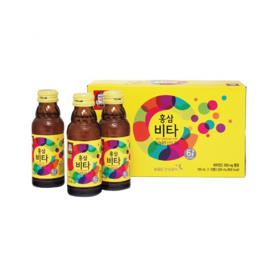 Nước uống tăng lực hồng sâm KGC Jung Kwan Jang Vita 100ml x 10 chai | kgcvietnam.vn
