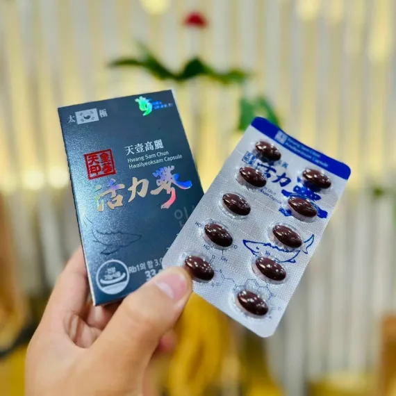 Viên Thiên Sâm Trứng Cá Tầm Hwang Sam Chun Hwallyeoksam Capsule 550mg x 720 Viên