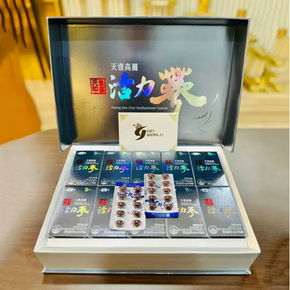 Viên Thiên Sâm Trứng Cá Tầm Hwang Sam Chun Hwallyeoksam Capsule 550mg x 720 Viên